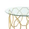 Homeroots 32" Clear And Gold Glass And Iron Round Coffee Table 543866 - alternate 3