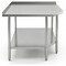 Amgood Stainless Steel Corner Work Table 38in. x 38in. x 35in. with 1.5in. Backsplash, Galvanized AMG CWT-3030-BS-Z - alternate 3