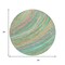 Homeroots 8' Teal Blue Pink And Peach Round Abstract Washable Indoor Outdoor Area Rug 631253 - alternate 2