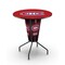 Holland Bar Stool Co Lighted 42" Black Montreal Canadiens Pub Table L218B42MonCan36RMonCan - alternate 1