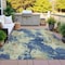 Homeroots 8' X 10' Navy Blue And Beige Abstract Washable Indoor Outdoor Area Rug 630696 - alternate 3