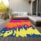 Homeroots 3' X 5' Pink Orange And Blue Abstract Washable Indoor Outdoor Area Rug 613638 - alternate 2
