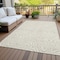 Homeroots 8' X 10' Beige And Linen Abstract Washable Indoor Outdoor Area Rug 598947 - alternate 4