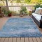 Homeroots 8' X 10' Sky Blue And Gray Abstract Washable Indoor Outdoor Area Rug 630852 - alternate 4