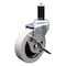 Service Caster 3 Inch Thermoplastic Rubber Wheel 1-3/8 Inch Expanding Stem Caster with Brake SCC-EX05S310-TPRS-SLB-138 - alternate 1