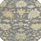 Homeroots 8' Gray Ivory And Green Round Floral Washable Indoor Outdoor Area Rug 605207 - alternate 2