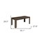 Homeroots 55" Brown and Black Wood Dining Table 568202 - alternate 2