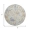 Homeroots 8' Beige Charcoal And Gray Round Abstract Washable Indoor Outdoor Area Rug 643591 - alternate 3
