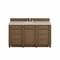 James Martin Vanities Bristol 60" Single Vanity, Saddle Brown, w/ 3 CM Siberian Silestone Top 157-V60S-SBR-3SFR - alternate 1