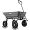 Vevor Garden Dump Cart 800lbs Poly Dump Cart with Storage Fence and Swivel Wheels TC4270C - alternate 1