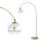 Jonathan Y Nora 71" Coastal Vintage Iron LED Floor Lamp, Brass Gold/White JYL3089A - alternate 1