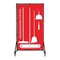 5S Supplies Housekeeping Shadow Board Broom Station V11, Red / White, Broom + Stand HSB-V11-RED/WHITE-BO-STAND - alternate 1