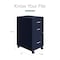 Space Solutions 14.25 in W 3 Drawer Mobile Vertical File Cabinet, Navy 24430 - alternate 5