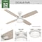 Hunter Fan Ocala 52 in. Bronze White LED Indoor and Outdoor Ceiling Fan 59240 - alternate 2