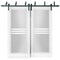 Vdomdoors Barn Bypass Interior Door, 64" x 84", White MELA7222BBB-WS-6484 - alternate 1