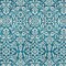 Homeroots 9' X 12' Teal Blue And Ivory Damask Washable Indoor Outdoor Area Rug 595197 - alternate 3