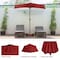 Villacera 9ft Half Umbrella, Red 83-OUT5463 - alternate 3