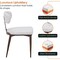 Leisuremod Dilenny Faux Leather Dining Chair - Modern Padded Side Chair with Steel Legs DC49CR - alternate 5
