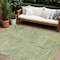 Homeroots 8' X 10' Green And Olive Green Geometric Washable Indoor Outdoor Area Rug 594782 - alternate 1