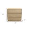 Homeroots 24" Natural Solid Wood Ribbed Texture Three Drawer Nightstand 569600 - alternate 5