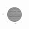 Homeroots 8' Gray And Silver Round Geometric Washable Indoor Outdoor Area Rug 610711 - alternate 4