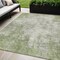 Homeroots 5' X 8' Green And Ivory Abstract Washable Indoor Outdoor Area Rug 612323 - alternate 1