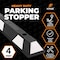 Xpose Safety Parking Block, Rubber, 4 in Height, 48 in Length, Black/White 24 PK PBSW-4-24-X - alternate 4