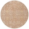 Homeroots 8' Coral And Ivory Round Floral Washable Indoor Outdoor Area Rug 604667 - alternate 2