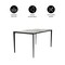 Leisuremod Rectangular 55.11 in W, 28.7 in L, Stone/Aluminum, Light Grey ATBL-55IGR-S - alternate 3