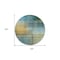 Homeroots 8' Blue Gold And Green Round Abstract Washable Indoor Outdoor Area Rug 603631 - alternate 3