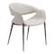 Homeroots Set of Two Beige and Brown Upholstered Faux Leather Open Back Dining Arm Chairs 555880 - alternate 3