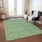 Homeroots 5' X 8' Green And Ivory Geometric Washable Indoor Outdoor Area Rug 610806 - alternate 4
