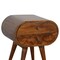 Homeroots 21" Chestnut Solid Wood Oval Two Drawer Nightstand 651608 - alternate 6