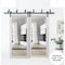 Sartodoors Slab Barn Door Panel Clear Glass, Lucia 2666 White Silk and Aluminum Strips, Sturdy Finished Doors LUCIA2666S-WS-24 x 80 - alternate 2