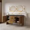 James Martin Vanities Hudson 60" Double Vanity, Honey Oak w/ 3 CM Charcoal Soapstone Silestone Top 435-V60D-HNO-3CSP - alternate 3