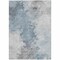 Homeroots 5' X 8' Sky Blue Gray And Ivory Abstract Washable Indoor Outdoor Area Rug 617420 - alternate 3