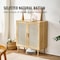 Vevor Rattan Cabinet Storage with 2 Magnetic Doors and Adjustable Shelves Natural SR191522 - alternate 4