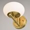 Vaxcel Sloane 1 Light LED Gold Satin Brass Mid-Century Modern Wall Sconce Fixture with White Glass Globe W0432 - alternate 5