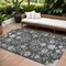 Homeroots 8' X 10' Charcoal Gray And Beige Floral Washable Indoor Outdoor Area Rug 605464 - alternate 1