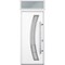 Vdomdoors Steel Door Deux 6500 White Transom Window Stainless Inserts Single Modern Painted-W36xH80+16-Left I DEUX6500EXD-WS-W36 x H80+16-Left-hand Inswing - alternate 3