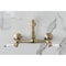Kingston Brass Double-Handle Wall Mount Bathroom Faucet, Antique Brass KS3243PL - alternate 4