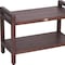 Homeroots 21" X 29" Dark Brown Solid Wood Shower Bench 383334 - alternate 3