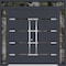 Vdomdoors Metal Double Doors Deux 1105 Gray Graphite Mirrored Glass 2 Sidelights and Top Transom Entry Modern DEUX1105DEXD-GRE-W12+72+12xH96+14-LH-I - alternate 1