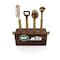 Picnic Time Family Of Brands NFL New York Jets Sidecar 5-Piece Bar Tool Set, (Acacia Wood) 672-05-508-227-2 - alternate 1