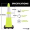 Traffic Kontrol 36in Traffic Safety Cone - 10 Lbs - Lime - 6in+4in Hi Intensity Reflective Collars - 3PK TKTC-36-10-LM-2C-3 - alternate 3