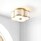 Jonathan Y Quatrefoil 13" Scalloped Shade Metal Classic Glam LED Flush Mount, Brass Gold JYL9507B - alternate 3