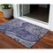 Homeroots 3' X 5' Navy Blue Gray And Green Floral Medallion Washable Indoor Outdoor Area Rug 603179 - alternate 1