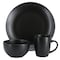 Gibson Home Everyday Plus 12 Piece Round Stoneware Dinnerware Set in Black 142742.12 - alternate 2