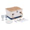 Picnic Time Family Of Brands Boardwalk Picnic Basket for 2, Beige Canvas with Navy Blue Accents 104-20-216-000-0 - alternate 2