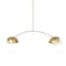 Homeroots Brass Two Light Metal Dimmable Chandelier With White Shades 611364 - alternate 4
